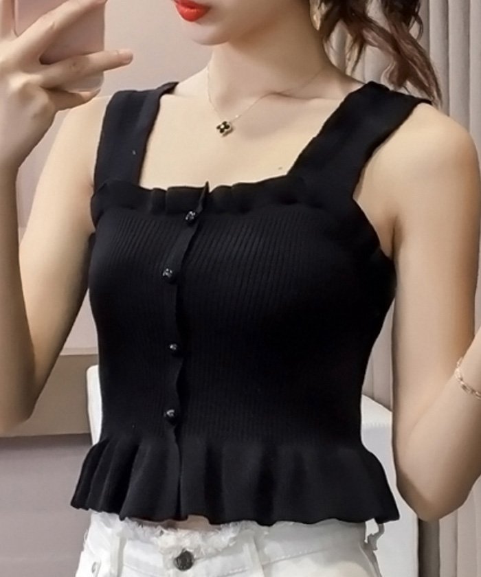 セール タンクトップ ノースリーブ レディース セクシー 重ね着 おしゃれ ブラウス シンプル 即納 ミニミニストア Miniministore Magaseek