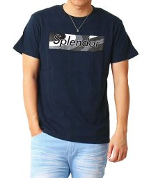 TopIsm(トップイズム)/ボックスロゴプリントクルーネック半袖Tシャツ/ネイビー系1