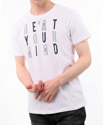 TopIsm(トップイズム)/ボックスロゴプリントクルーネック半袖Tシャツ/ホワイト系2