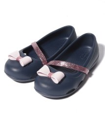 crocs(KIDS WEAR)(クロックス（キッズウェア）)/CROCS リナチャームフラット/ネイビー