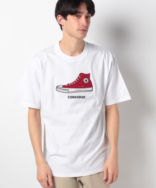 JEANS MATE(ジーンズメイト)/【CONVERSE 】シューズサガラシシュウTシャツ/ホワイトA