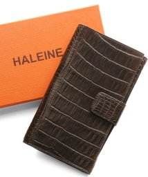 HALEINE(アレンヌ)/[HALEINE] 長財布 クロコダイル レザー 本革カード大容量/ダークブラウン
