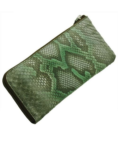 L字型 ファスナー 長財布 スペイン産 ダイヤモンド パイソン L字型 パイソン W1208976320(9295円)