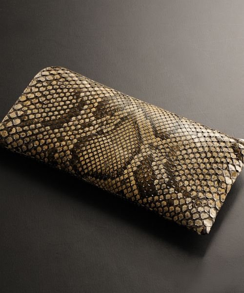 L字型 ファスナー 長財布 スペイン産 ダイヤモンド パイソン L字型 パイソン W1208976320(9295円)