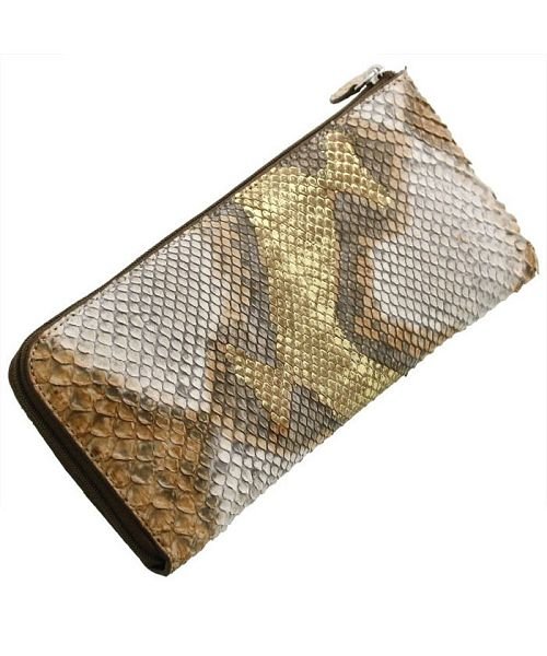 L字型 ファスナー 長財布 スペイン産 ダイヤモンド パイソン L字型 パイソン W1208976320(9295円)