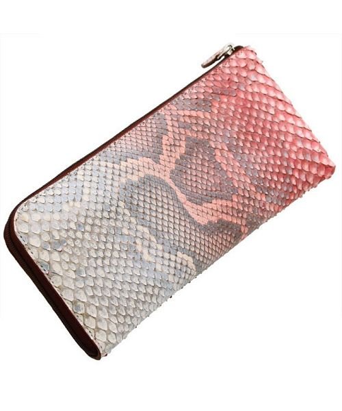 L字型 ファスナー 長財布 スペイン産 ダイヤモンド パイソン L字型 パイソン W1208976320(9295円)
