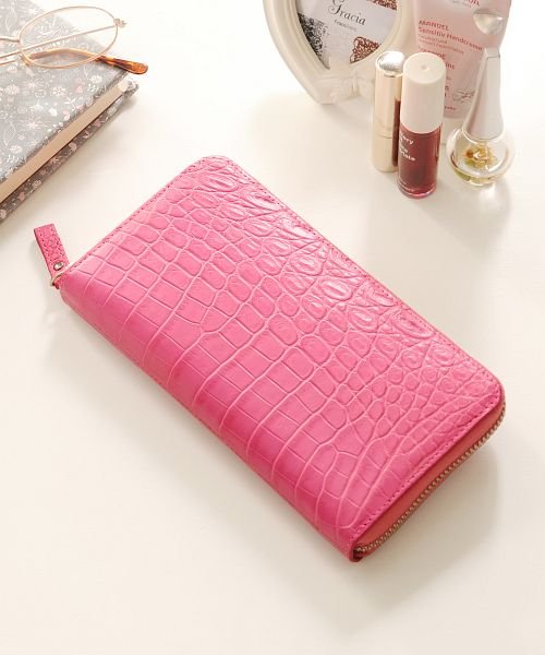 本革クロコダイルレザーギャルソン長財布 レディース メンズ サンキョウショウカイ Sankyoshokai Magaseek