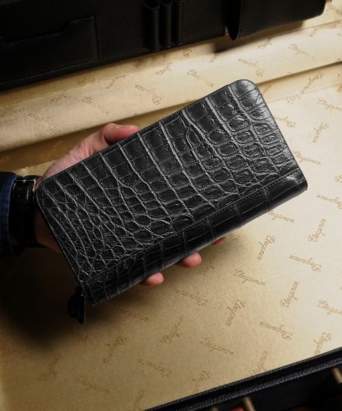 クロコダイルレザー 長財布 メンズ 大きい 本革 サンキョウショウカイ Sankyoshokai Magaseek