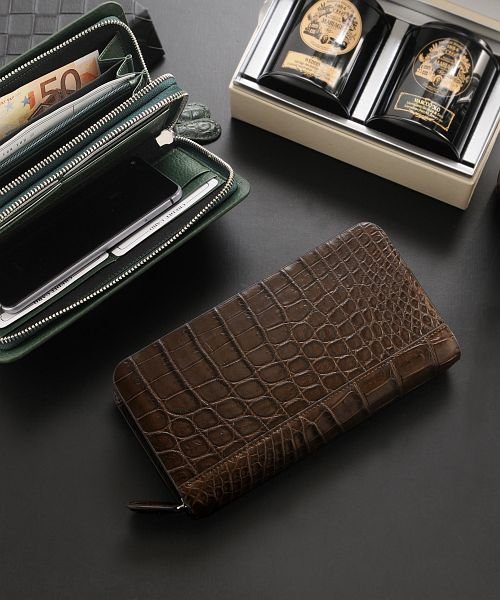クロコダイルレザー 長財布 