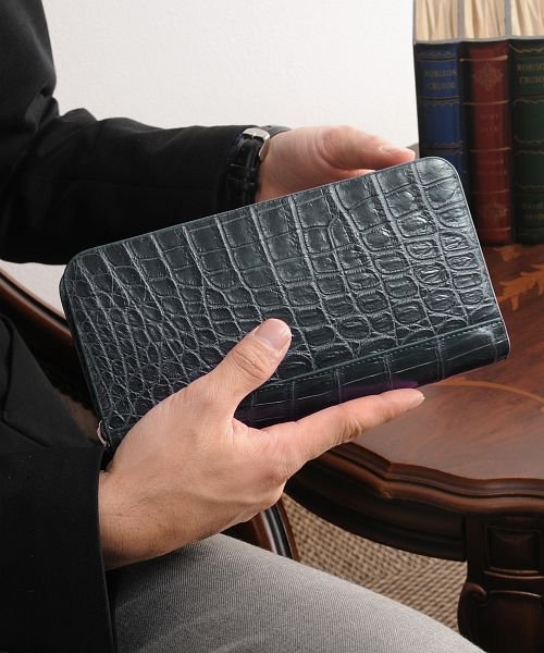クロコダイルレザー 長財布 