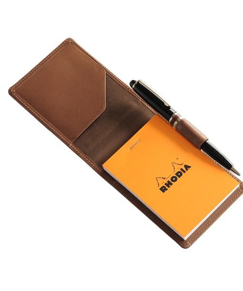 Jamale(ジャマレ)/[Jamale] 日本製 牛革レザー メモ カバー 縦型 RHODIA No.11/ライトブラウン