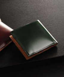 PRAIRIE(プレリー)/[PRAIRIE] コードバンレザー 折り財布 メンズ/グリーン