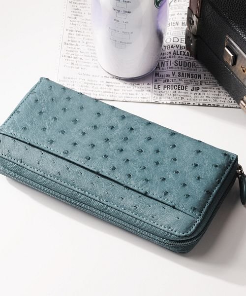 オーストリッチ レザー 長財布 ラウンドファスナー レディース メンズ サンキョウショウカイ Sankyoshokai Magaseek オーストリッチ レザー 長財布 ラウンドファスナー レディース メンズ サンキョウショウカイ Sankyoshokai Magaseek