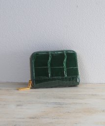 mieno(ミエノ)/[mieno] クロコダイルレザーミニ財布ゴールドタイプ/グリーン