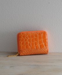 mieno(ミエノ)/[mieno] クロコダイルレザーミニ財布ゴールドタイプ/オレンジ