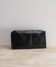 mieno(ミエノ)/[mieno] 牛革クロコ型押し財布/ブラック