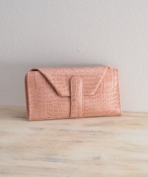 mieno(ミエノ)/[mieno] 牛革クロコ型押し財布/ピンク
