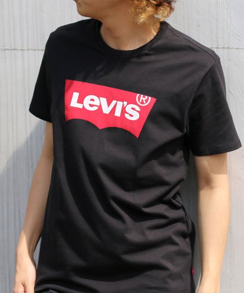 MARUKAWA(マルカワ)/【Levi’s】リーバイス バットウイング 半袖Tシャツ/ブラック