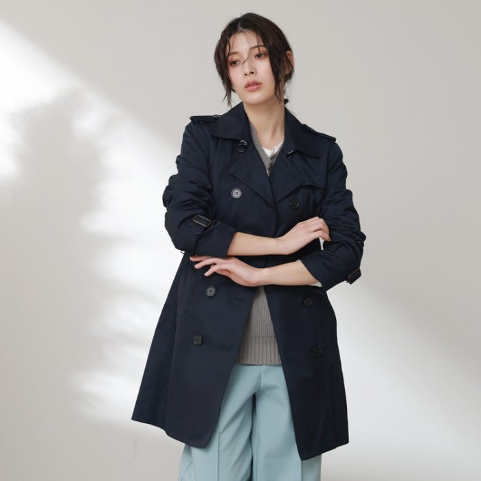 オンライン セール 春 弱撥水 レディース レディース フィローモ ネイビー トレンチコート スプリングコート Filomo Ak7ux131 Filomo 7号 ネット限定販売 Techexcel In