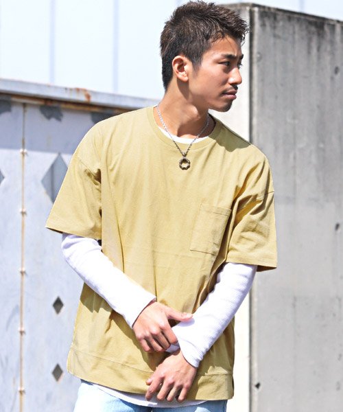 セール ポケット付き半袖bigtシャツ Tシャツ メンズ オーバーサイズ Big ラグスタイル Luxstyle Magaseek