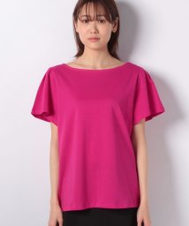 BENETTON (women)(ベネトン（レディース）)/コットンフレアスリーブ半袖Tシャツ・カットソー/ピンク