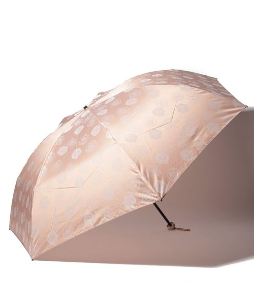 LANVIN Collection(umbrella)(ランバンコレクション（傘）)/LANVIN COLLECTION 婦人 ミニ傘 【大寸】 カチオンジャガード バラ/ベージュ