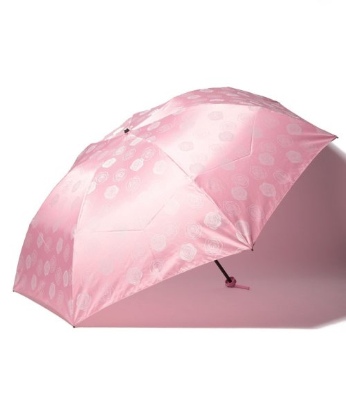 LANVIN Collection(umbrella)(ランバンコレクション（傘）)/LANVIN COLLECTION 婦人 ミニ傘 【大寸】 カチオンジャガード バラ/ピンク