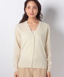 BENETTON (women)(ベネトン（レディース）)/バージンウールVネックカーディガン/オフホワイト