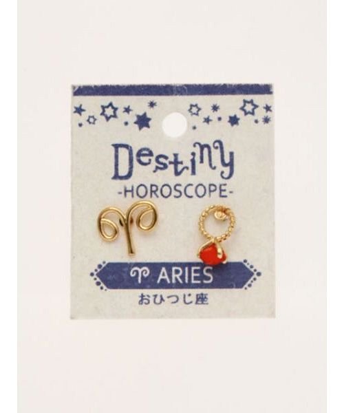 CAYHANE(チャイハネ)/【チャイハネ】HAPPY★HOROSCOPE / ホロスコープ12星座ピアス/レッド