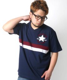 MARUKAWA(大きいサイズのマルカワ)/【CONVERSE】コンバース 大きいサイズ 半袖 Tシャツ サガラ 刺繍/ネイビー