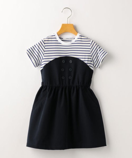 セール Ships Kids ボーダーtee ビスチェ ワンピース 100 130cm 502027662 シップスキッズ Ships Kids Magaseek