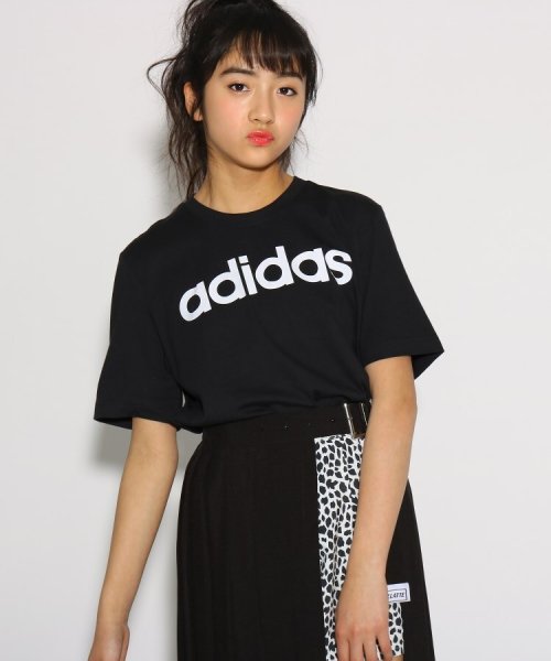 Adidas アディダス Coreリニアtシャツ ピンク ラテ Pink Latte Magaseek