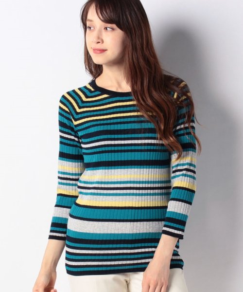 セール マルチボーダートップス 501965879 レリアン Leilian