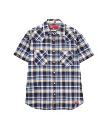 MAC HOUSE(men)(マックハウス（メンズ）)/Dickies ディッキーズ ウェスタンチェックシャツ 9270－1402/ブルー