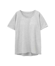 MAC HOUSE(women)(マックハウス（レディース）)/SARARI プラチナ加工 ブラトップTシャツ FW－2808/グレー