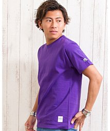 CavariA(キャバリア)/CavariA【キャバリア】ワンポイントクルーネック半袖Tシャツ/パープル