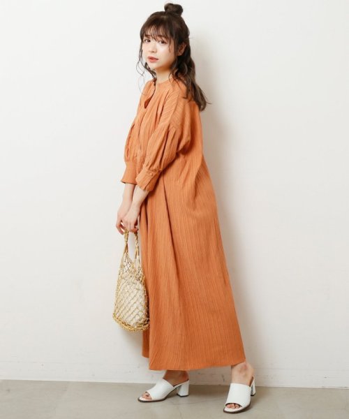 セール ウエストギャザー変わり織りワンピース レイカズン Ray Cassin Magaseek