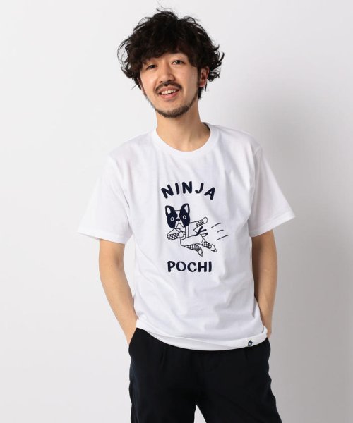 POCHITAMA LAND(ポチタマランド)/NINJA POCHI Tシャツ/ホワイト