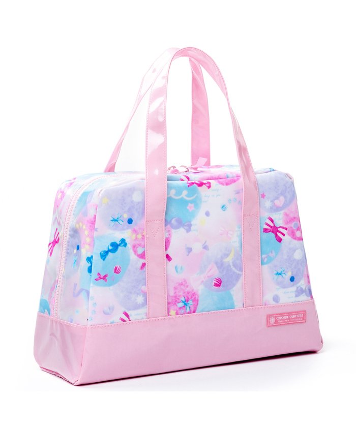 クーポン 通園 通学 セミボストン プールバッグ ふわふわキュートなキャンディポップ カラフルキャンディスタイル Colorful Candy Style Magaseek
