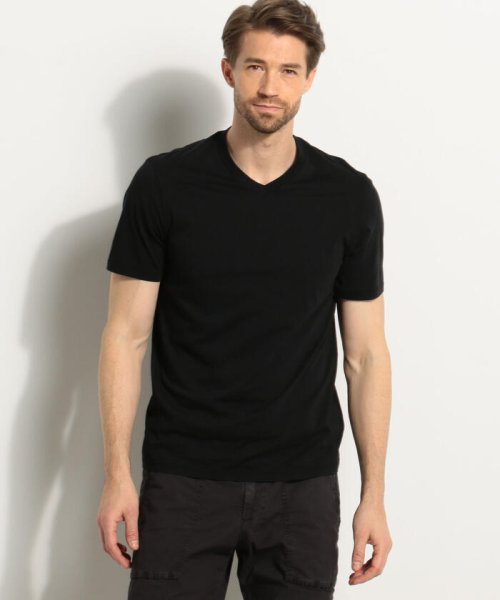 JAMES PERSE(JAMES PERSE)/リュクス ジャージーVネックTシャツ MELJ3248/19ブラック