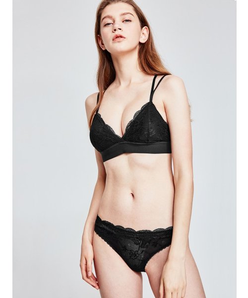 fran de lingerie(フランデランジェリー)/Isabel イザベル ブラレットセット S－XLサイズ/ブラック