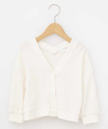 a.v.v(KID'S)(アー・ヴェ・ヴェキッズ)/[100－130]ワッフルショートカーディガン[WEB限定サイズ]/ホワイト