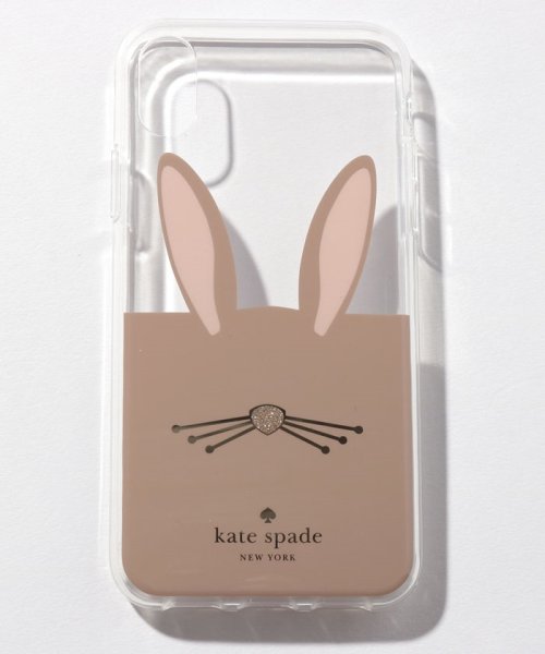 kate spade new york(ケイトスペードニューヨーク)/【KATE SPADE】IPHONEケース X/XS対応/RABBIT【CLEAR MULTI】/ブラウン系