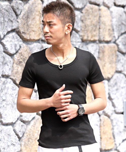 セール Uネック Tシャツ テレコ 無地 ラグスタイル Luxstyle Magaseek