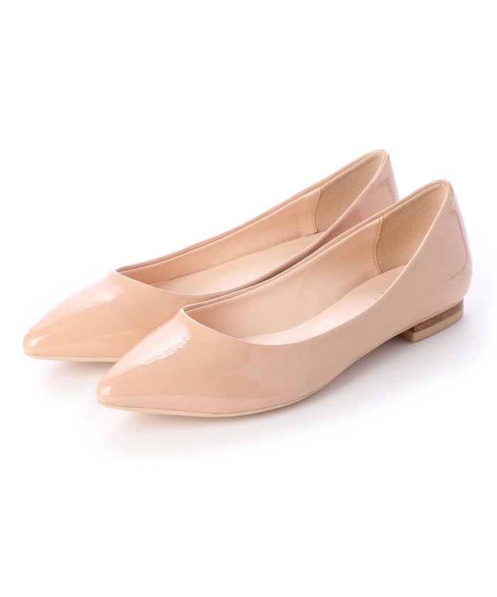 セール アンライプ Unlipe ポインテッドフラットパンプス ピンクベージュ アンライプ Unlipe Magaseek