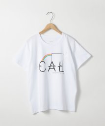coen(coen)/サマープリントリラックスTシャツ/WHITE