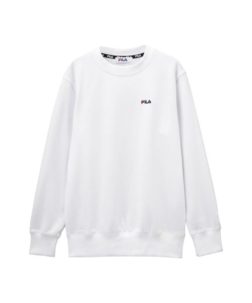 MAC HOUSE(women)(マックハウス（レディース）)/FILA フィラ ワンポイント刺繍トレーナー FL1645/ホワイト