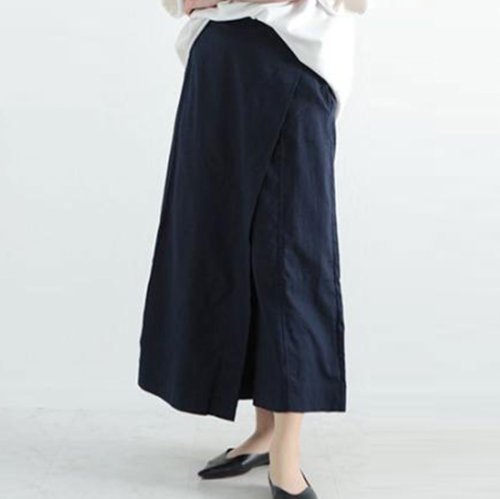 巻きスカート風ゆったりロングパンツ サワアラモード Sawa A La Mode Magaseek