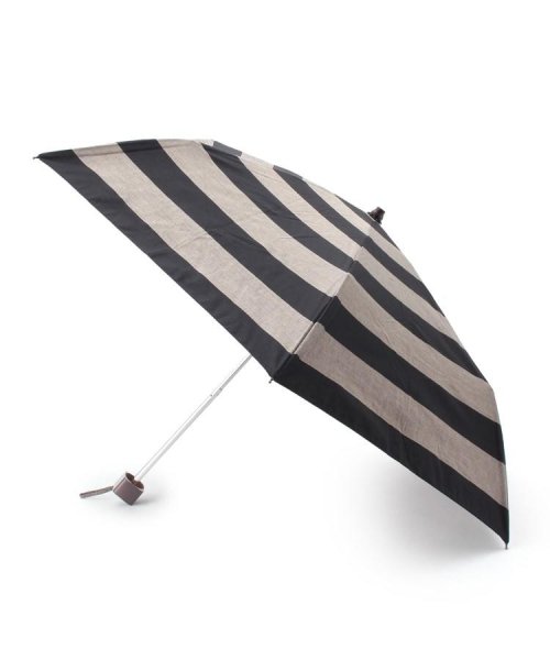 INDIVI(インディヴィ)/ワイドボーダー晴雨兼用折りたたみ傘/ベージュ（352）