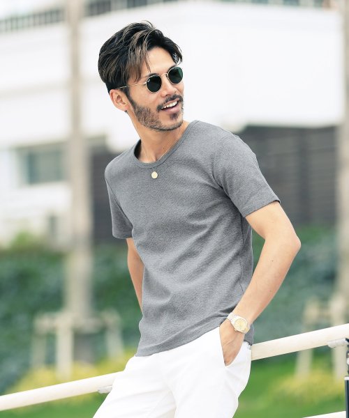 スパンフライスクルーネックtシャツ Tシャツ メンズ ティーシャツ 半袖 Uネック クルーネック コットン ジギーズショップ Jiggys Shop Magaseek